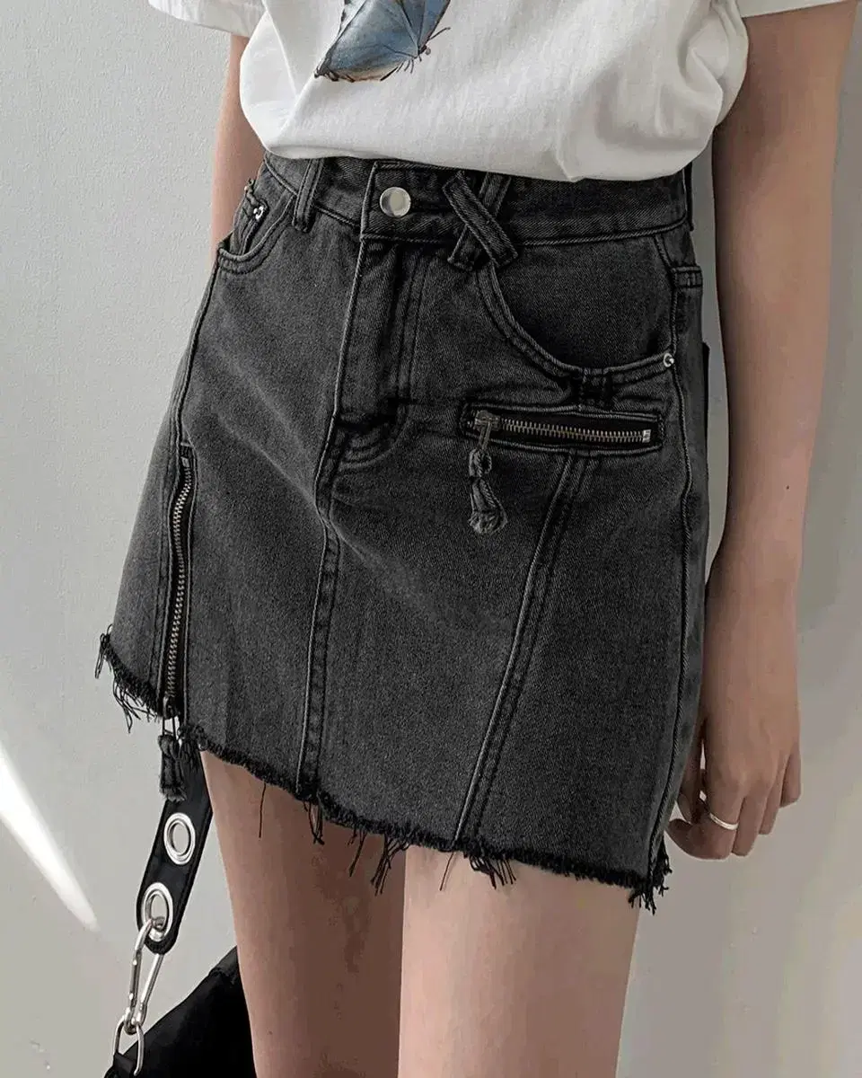 Bnfrom 비앤프롬 흑청 데님 스커트 denim skirt